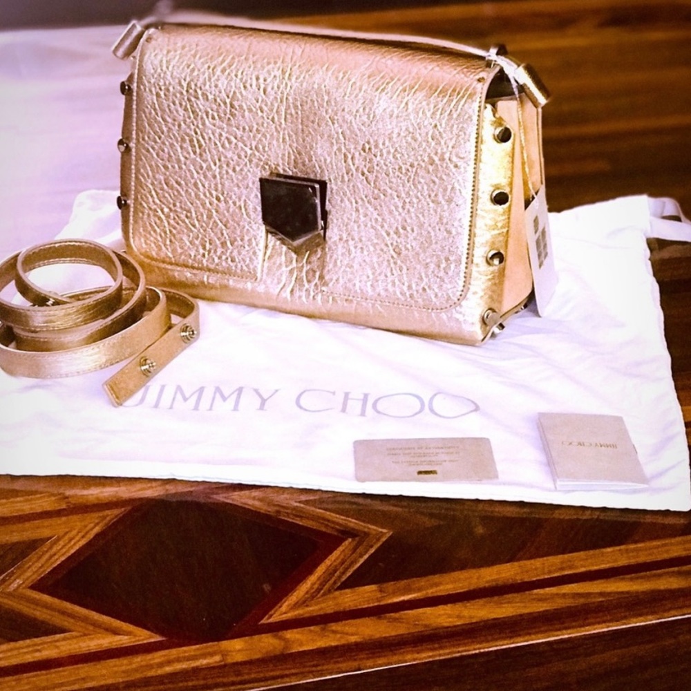 Metallic Jimmy Choo handbag/crossbody